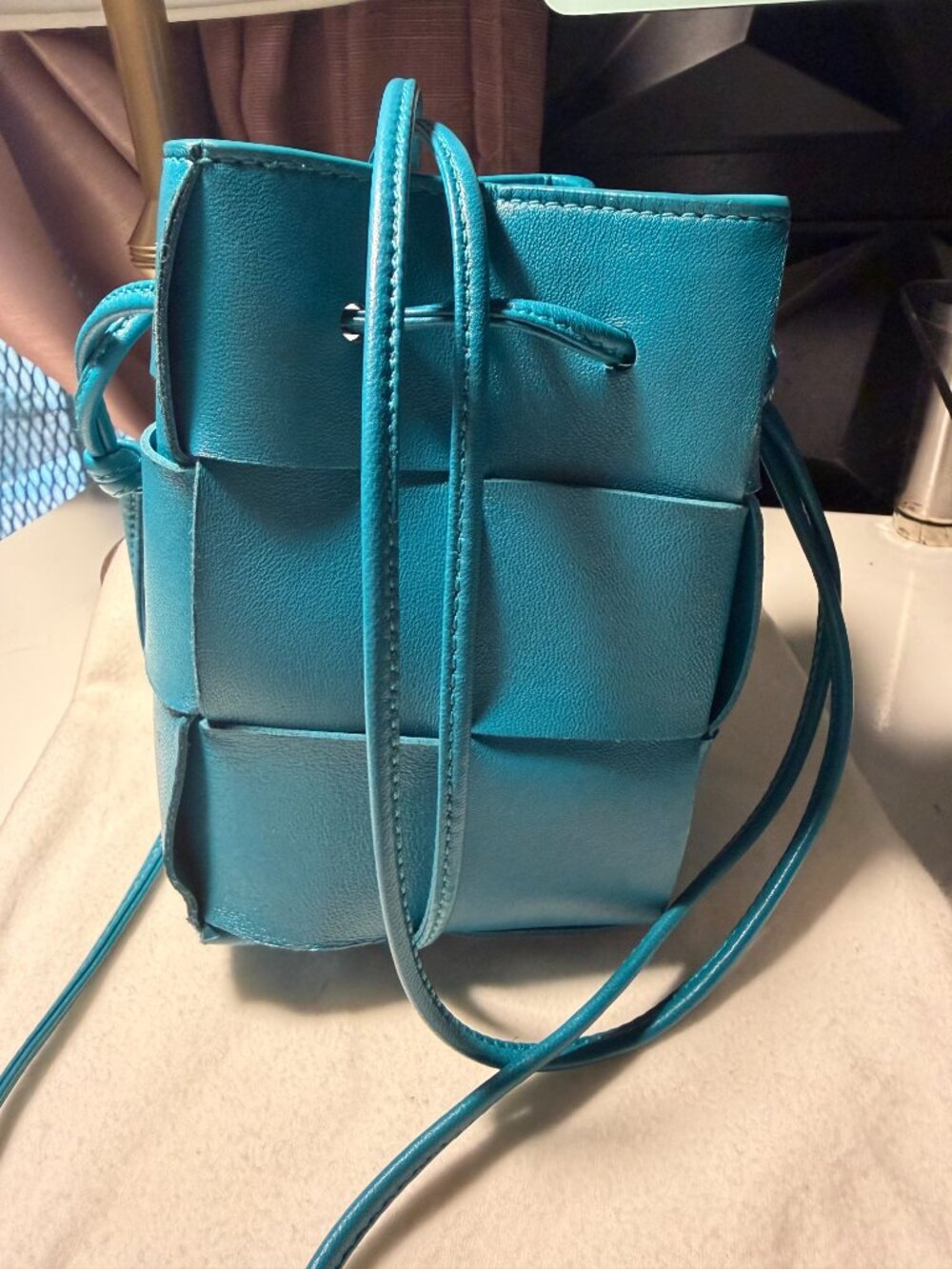 Bottega Veneta Intrecciato Cassette Shoulder Bag Blue